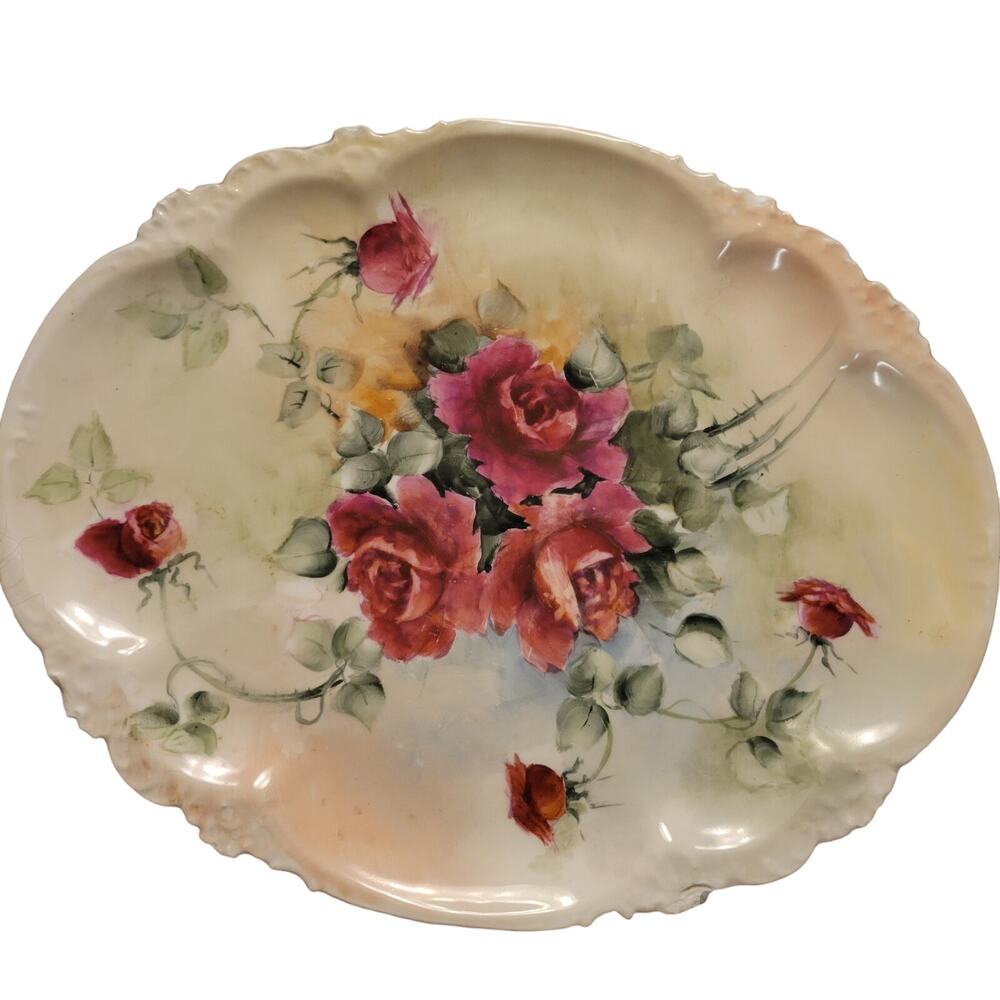 GDA Limoges France Decorative Plate Pre World War 2 Hand Painted Good Condition